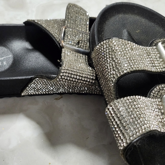 Nicole Miller Shoes - Nicole Miller Sparkling Silver Sandals